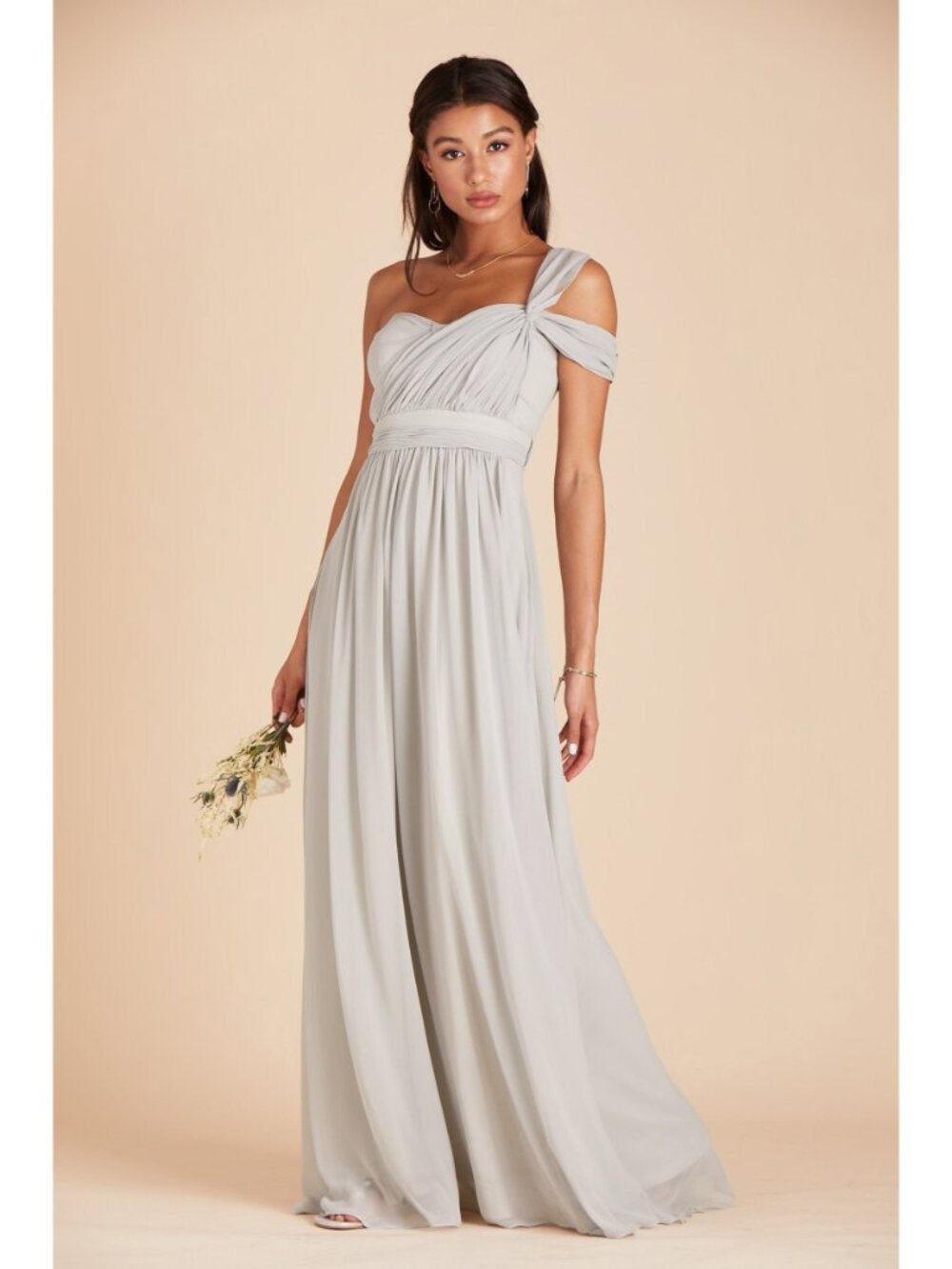 Birdy Grey NWT Grace Covertible Dress in Chiffon Dove Gray size Large - Picture 13 of 15